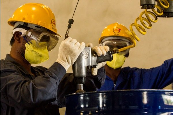 Kiran Group drumming and blending facility