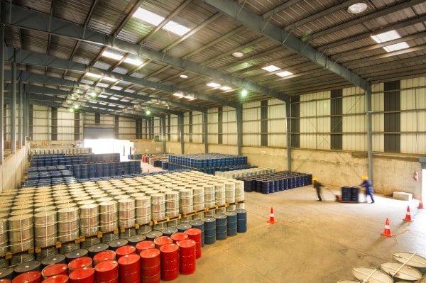 Tank farm aerial view at terminal