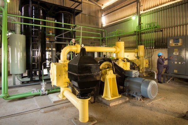 Tanker truck loading at terminal
