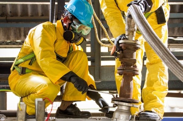 Safety drill exercise at logistics facility