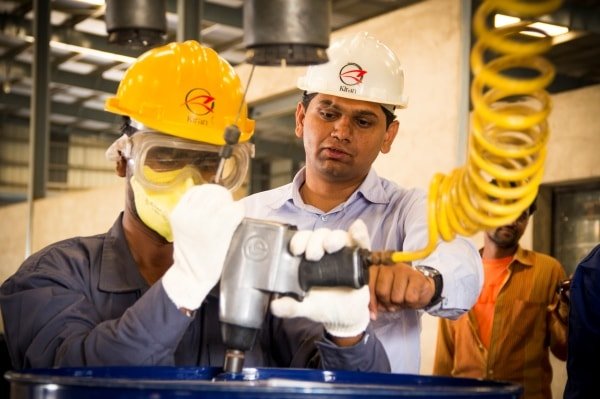 Port crane operations at Kandla